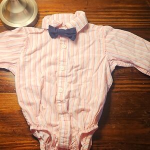 NWOT The Children's Place Pink and White Striped Onesie